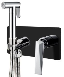 Гигиенический душ Boheme Venturo со смесителем чёрный/хром 377-B